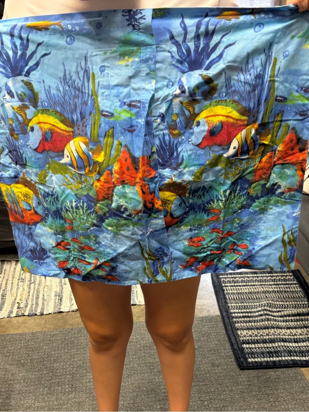 Vintage Twin Fish In Love Comforter, 2 Shams, Bed Skirt
